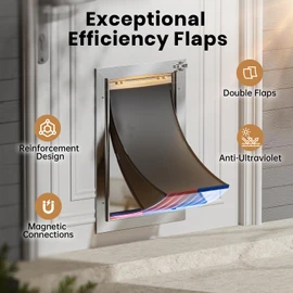 Aluminum Cat Door Interior Door, Pets Up to 22 lb