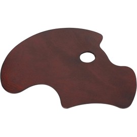 Ergonomic Wooden Palette for Oil Painting 15 * 11 inch - Artist Mixing Painting Palette for Acrylic Watercolor Painting Art Walnut Palette with Reduced Weight (Ergonomic 30 x 40 cm)