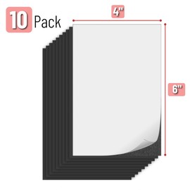 Mr. Pen- Adhesive Magnetic Sheets, 4" x 6", 10 Pack, with Adhesive Backing, Flexible Picture Magnets, Cuttable Magnetic Sheets.