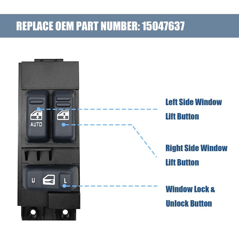 Icyhaws Master Power Window Switch Driver Side Compatible with GMC