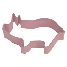 Cybrtrayd R&M Pig Cookie Cutter with Brightly Colored Durable Baked-On Polyresin Finish, 3.75-Inch