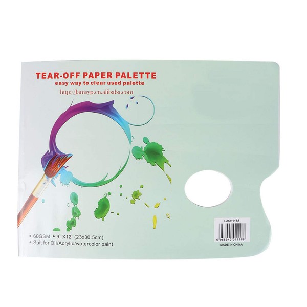 Pssopp Tear-off Palette, Paper Palette Pads, 30 Sheets, Tear-Off Mixing