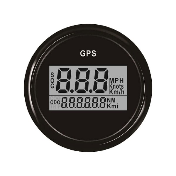ELING Warranted Digital GPS Speedometer Odometer Kit for Car Boat Motorcycle with Red Backlight 2'' 52mm 12V 24V