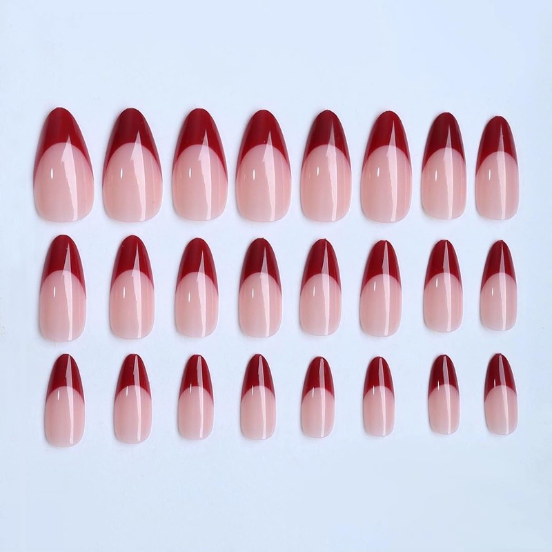 MISUD Press on Nails - Medium Almond Glue on Nails
