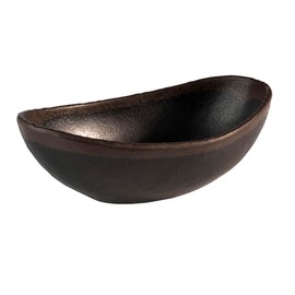 APS Marone 84731 Bowl 16.5 x 10 cm Height 5.5 cm Melamine Black with Brown Edge