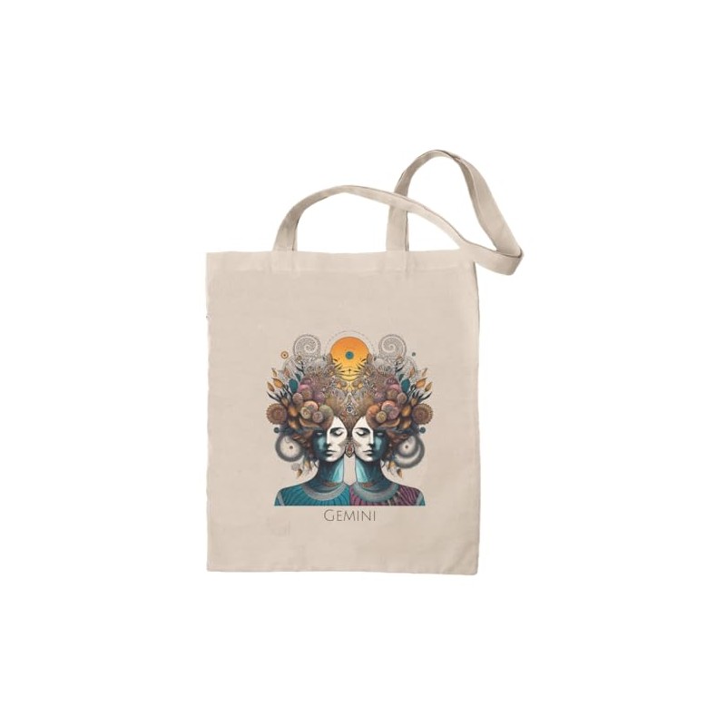 rainUP 100% Natural Cotton Ecological Tote Bag with Zodiac Signs,