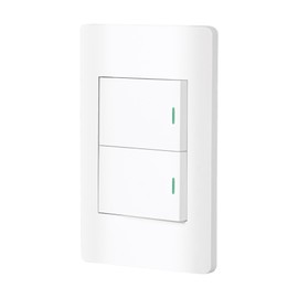 Volteck PA-APDO15-ELB, Placa armada blanca 1 interruptor sencillo y 1 de 3 vías línea Lisboa