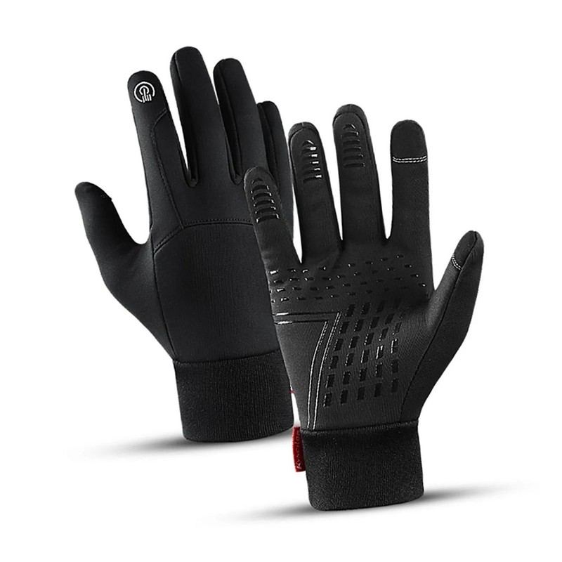 1 Pair Windproof Thermal Gloves Slip Resistant Touch Screen Warm