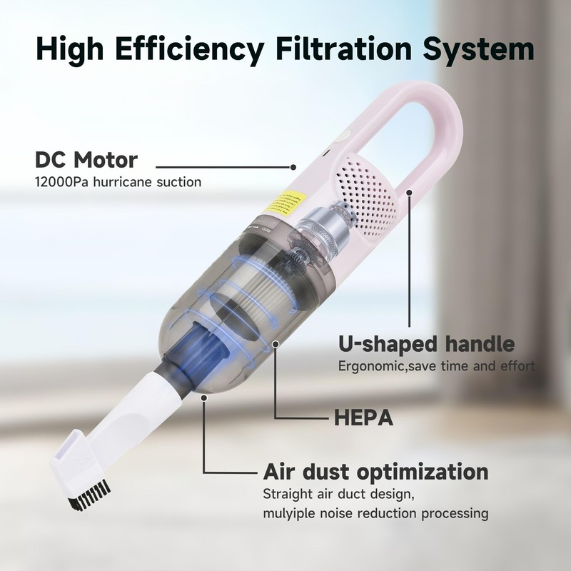 Handheld Vacuum Cleaner,6 in 1 Corded Stick Vacuum Cleaner(White) |