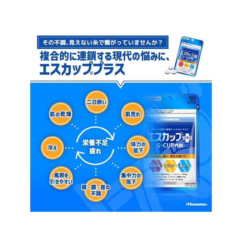 Escup Plus 180 Tablets, Fatigue Recovery, Concentration, Resistance, Mail Order