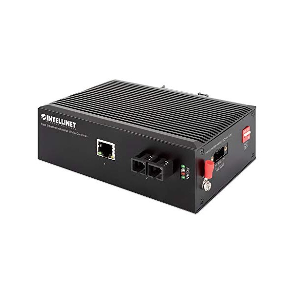 Intellinet Single Mode SC Fast Ethernet Fiber Media Converter, Autonegotiation,