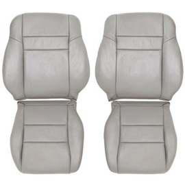 GXARTS Gray Driver and Passenger Side Bottom and Top Lean Back Leather Seat Cover Replacement Compatible with Honda Accord 2003 2004 2005 2006 2007