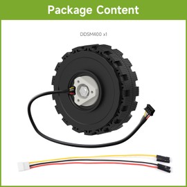 Waveshare DDSM400 Direct Drive Servo Motor, Wide Speed Range Adjustable, Low Noise, All-in-One Design, Hub Motor, Supports Suspension Installation, Suitable for RC Car Robot DIY