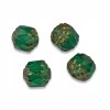 Hackberry Creek 12 Emerald Green Faceted 8mm Crown Cathedral Beads,