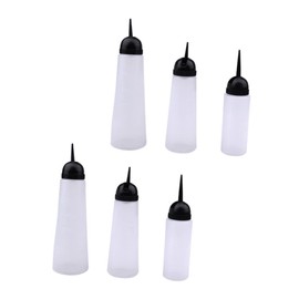 VICASKY 6Pcs Hair Dye Bottles Includes Pointed Mouth Containers for Salon Use Hair Coloring and Dry Cleaning Refillable Storage Bottles