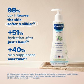 Mustela Hydra Bebe Body Lotion - Daily Moisturizing Baby Lotion with Natural Avocado, Jojoba & Sunflower Oil - 10.14 fl. oz.
