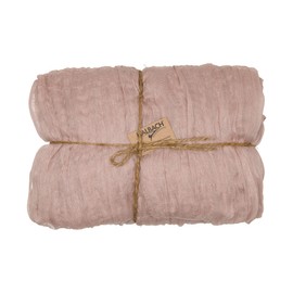 Halbach Seidenbänder Table Runner Width 70cm Length 300cm Washable Table Runner Wedding Birthday Table Decoration Slim Cotton Look Tablecloth Pink
