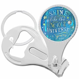 Shine Line The Universe is Yours Nail Clippers Plus Bottle Opener Keychain