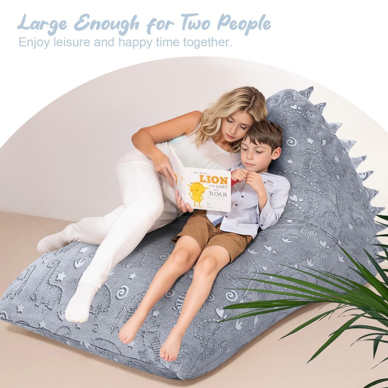 COMAX Dinosaur Bean Bag Chairs for Kids 8-12, Large Kid