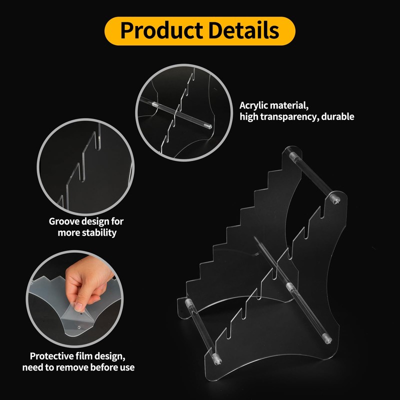 awagas Acrylic Knife Display Stand, Dagger Stand Clear Knife Display