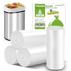8 Gallon-Clear-Trash-Bags Tall Kitchen Garbage Bag - Large Recycling Medium Plastic Unscented Can Liner Office Outdoor Waste Basket Thick Strong 80 Counts Acqkunlo…