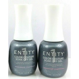 ENTITY One Color Couture Soak-off Gel Polish - BASE + TOP COAT DUO 0.5oz