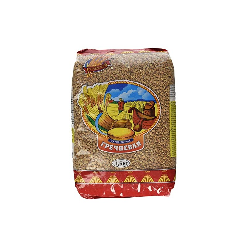 "Russkoe Pole" Buckwheat groats 3.30 Pounds/ 1.5 KG 100% Whole