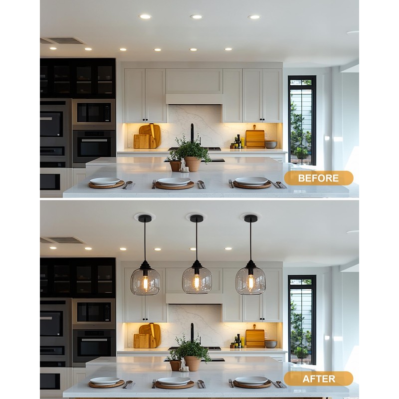 YIIZON R5 and 6 Recessed Can Light Conversion Kit, Ceiling
