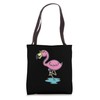 Flamingo with Wine Tote Bag