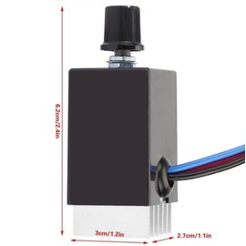 DC Motor Speed Controller - 12V/24V Universal Motor Switch Controller Electronic Stepless Speed Controller Switch Pulse Width Modulator PWM for Car Truck Fan Heater Control