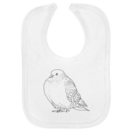 Azeeda 'Chubby Pigeon' Soft Cotton Baby Bib (BI00042764)