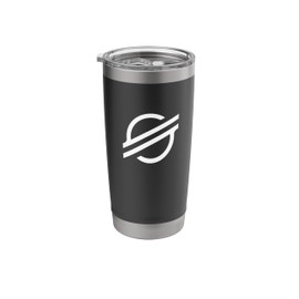 Stellar XLM Cryptocurrency Crypto Trader Gift White Stainless Steel Insulated Tumbler