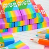 30 Pieces 2B Eraser Rainbow Mini Eraser for Children Soft