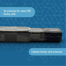 Generic Carbonic Ice Hockey Stick Extension End Plug Easy Installation Secure Fixation Extra Strong Material (JR), Black