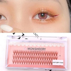 Hollige E Individual Eyelashes Natural Brown Color Self-Illegible Eyelashes / 홀리지E 가닥속눈썹 자연스러운 브라운컬러 셀프 속눈썹