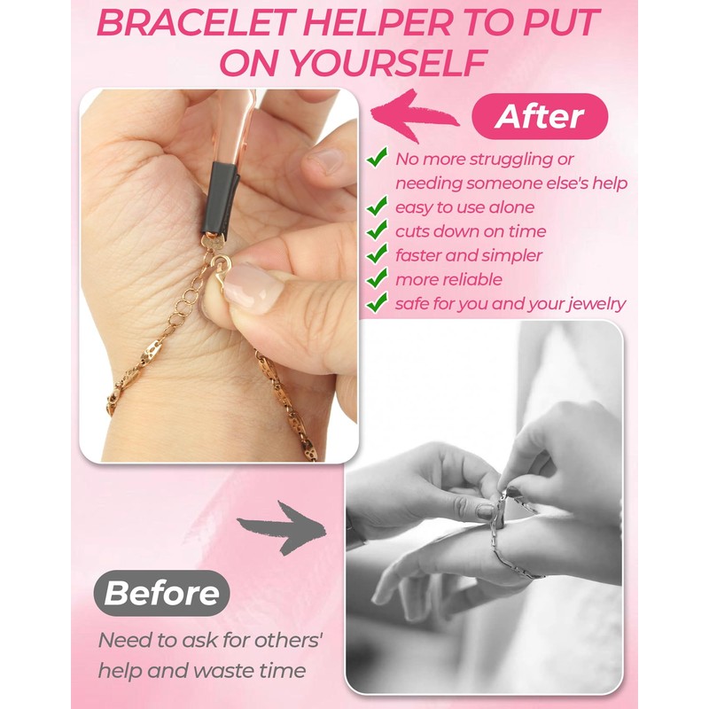 4 PCS Bracelet Helper Tool, Quick Release Fastener Helpers Tool