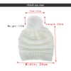 HSAJS Women's Beanie Hat Warm Winter Knitted Hat with Bobble