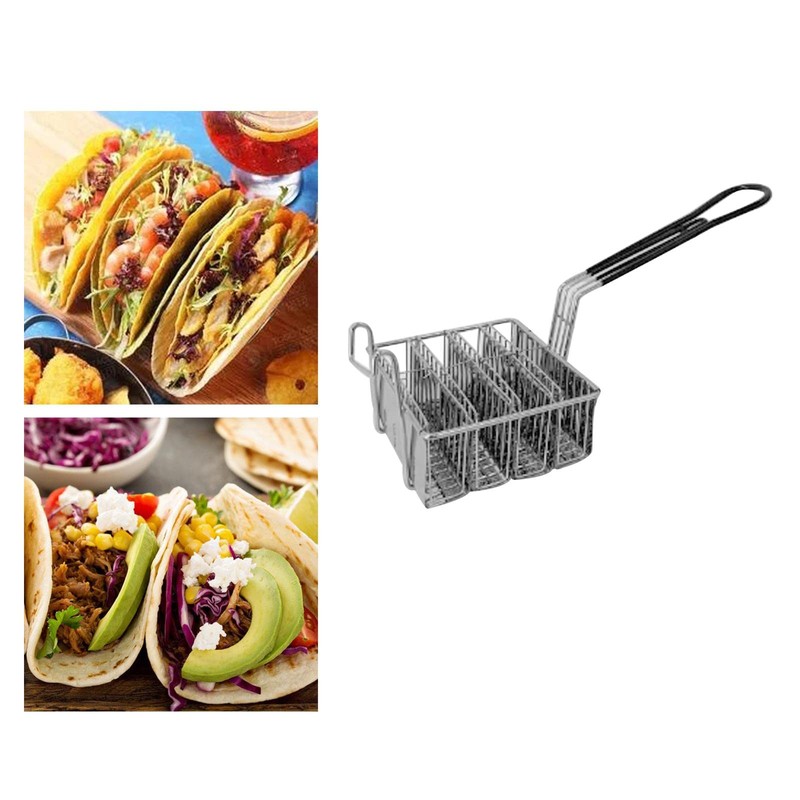 Taco Fryer Kitchen Cooking Tool 4 Shells/6 Shells with Grip