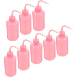 Botella Exprimible de Limpieza de Pestañas 250ml Abs Resistente al Calor Impactos Boquilla Curva Rosa para Uso Profesional 8 Piezas
