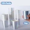 CEILIWEN 100 Pack 9oz Iridescent Holographic Rainbow Paper Cups -