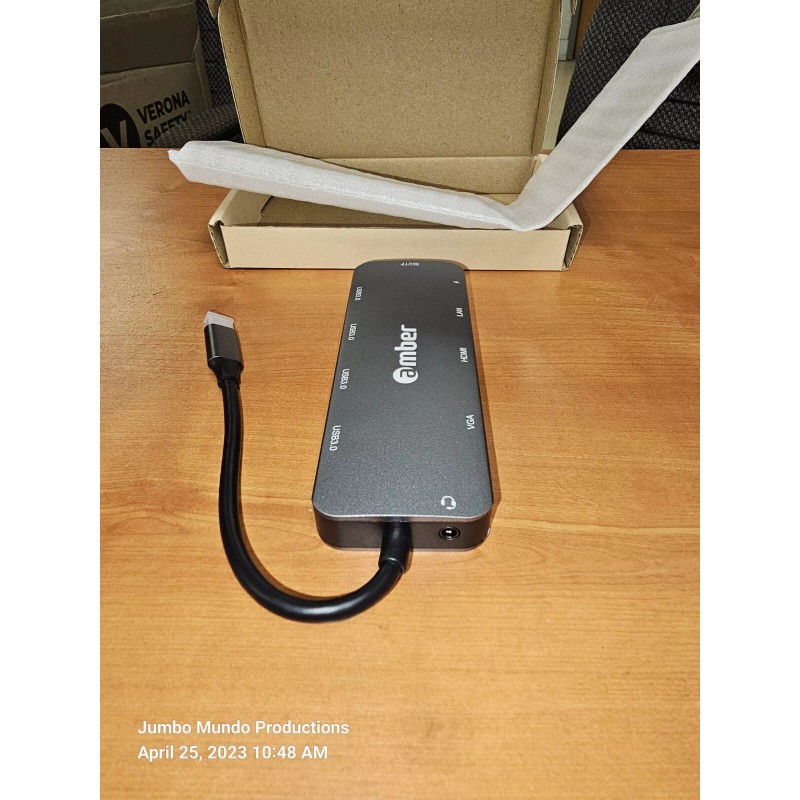 Amber USB-C Hub USB 3.1 Adapter 4K HDMI Dock LAN