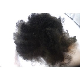 Black huacaya Cria Baby Alpaca Spinning Felting Crafting Fiber Fleece