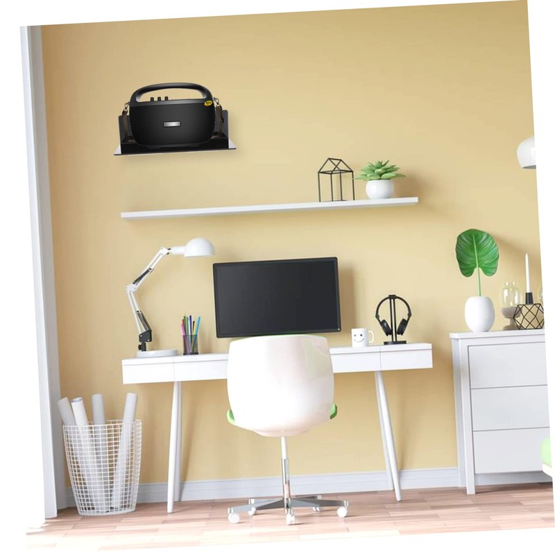 Alipis Speaker Storage Bracket Set Acrylic Wall Shelf for Home