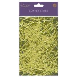 Design by Violet Gold Christmas Glitter Shredded Decorative Tissue Paper for Hampers Gift Wrapping Present Crafts Wrapping Paper -25g - Festive Tissue Paper - Christmas Tissue Paper