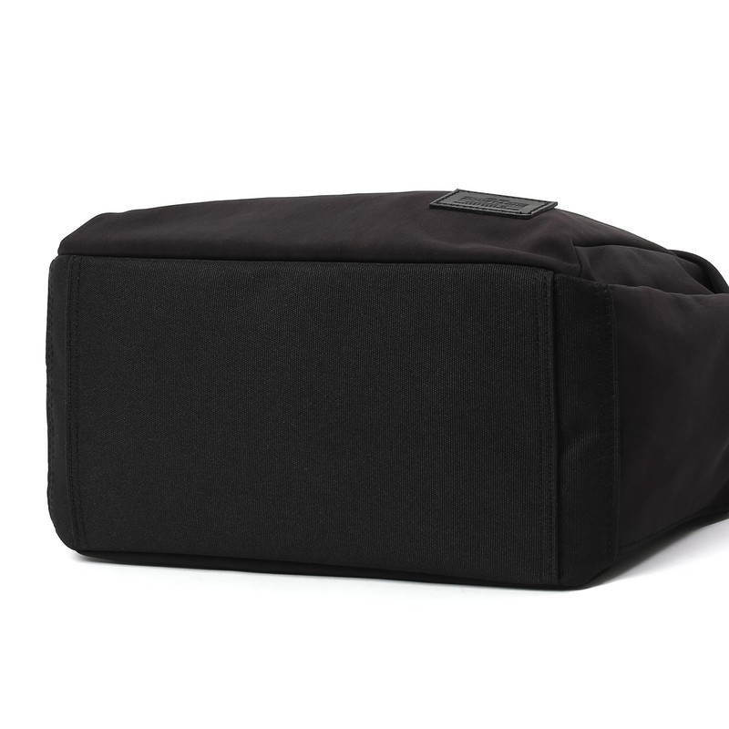 Mustache BAT-4071 Unisex B5 Shoulder Bag, Polyester x Cowhide, Black