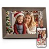 Frameo 10.1" Digital Picture Frame with 32GB Memory Wood WiFi