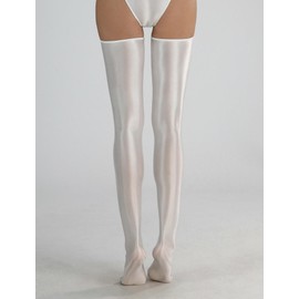 Maeau - Shiny Stockings for Women Thigh-High Stockings Hold Up Stockings Long Stock for Dating Club