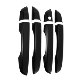 A ABSOPRO Door Handle Cover Trim Side Door Handle Cover for Honda Civic 10th Gen 2016-2021 ABS Black 1 Set
