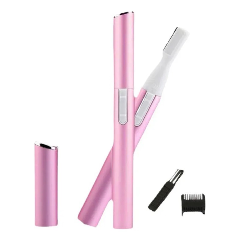 Recortadora De Cejas Eléctrica Rosa, Miniafeitadora, Depilad