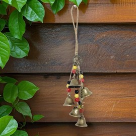 Witch Bells,Witches Bells for Home Protection,Handcrafted Witchcraft Decor,Decorative Wind Chimes for Door, Window, Porch & Garden (style A)